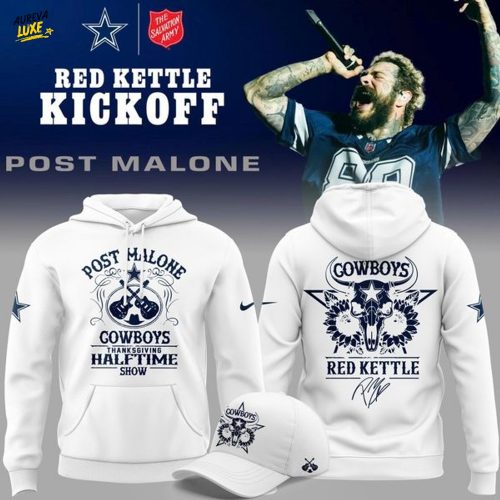 Limited Edition Hoodie white Thanksgiving Dallas Cowboys x Post Malone for fans