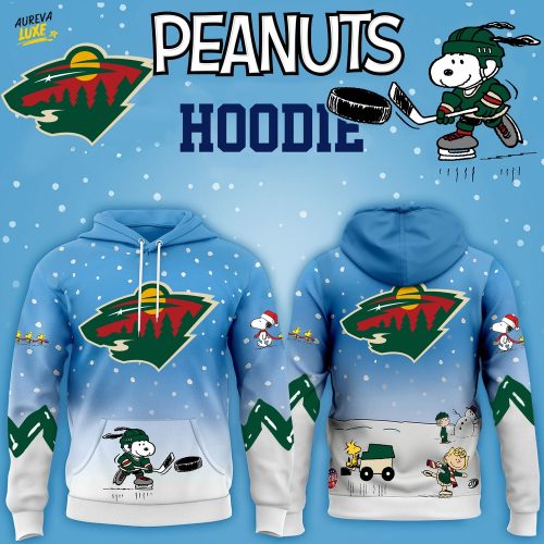 Limited Edition Minnesota Wild x Peanuts Snoopy Winter Hockey Hoodie-3D Unisex Hoodie