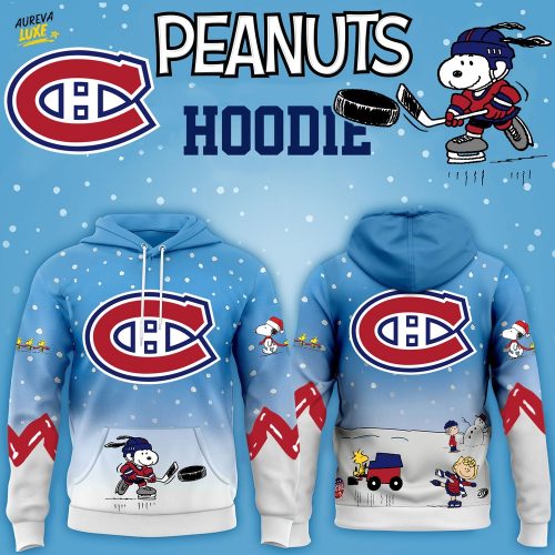 Limited Edition Montréal Canadiens x Peanuts Snoopy Winter Hockey Hoodie-3D Unisex Hoodie