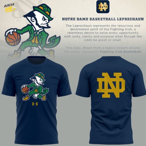 Limited Edition ND 🏀 Basketball Leprechaun Navy TShirt