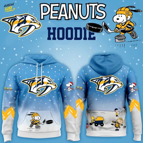 Limited Edition Nashville Predators x Peanuts Snoopy Winter Hockey Hoodie-3D Unisex Hoodie