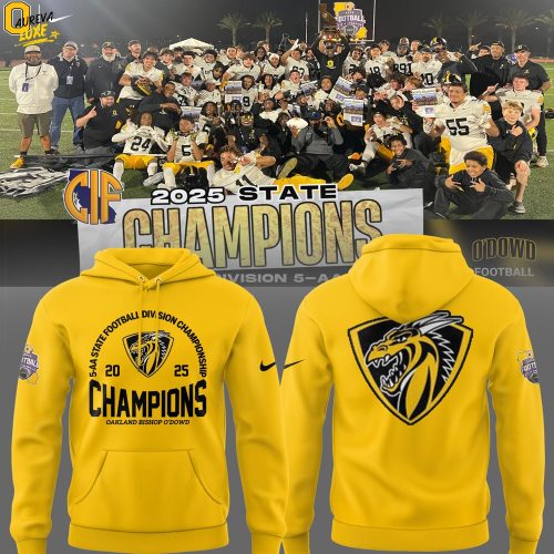 Limited Edition Oakland Bishop 2025 Division 5-AA State Champions Hoodie