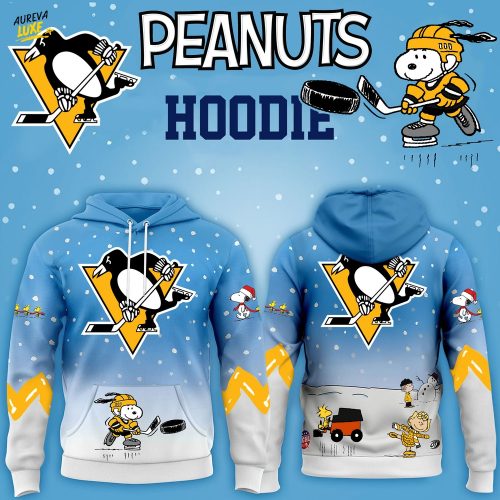Limited Edition Pittsburgh Penguins x Peanuts Snoopy Winter Hockey Hoodie-3D Unisex Hoodie