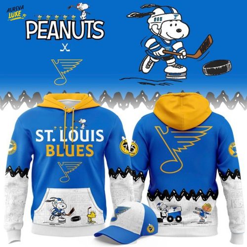 Limited Edition St. Louis Blues '' Peanuts Night '' 2026 Snoopy Hoodie