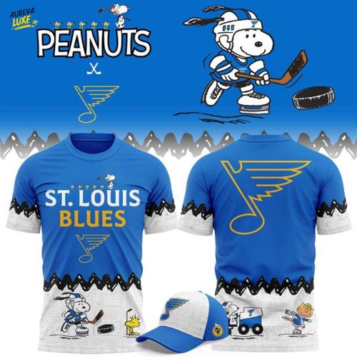 Limited Edition St. Louis Blues '' Peanuts Night '' Snoopy T-shirt