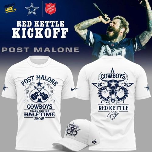 Limited Edition T-shirt white Thanksgiving Dallas Cowboys x Post Malone for fans
