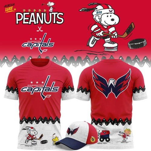 Limited Edition Washington Capitals '' Peanuts Night '' Snoopy T-shirt