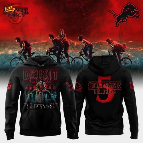Limited Editions Detroit Lions x Stranger Things Special Hoodie