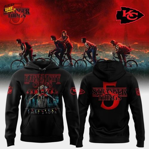Limited Editions Kansas City Chiefs x Stranger Things Special Hoodie