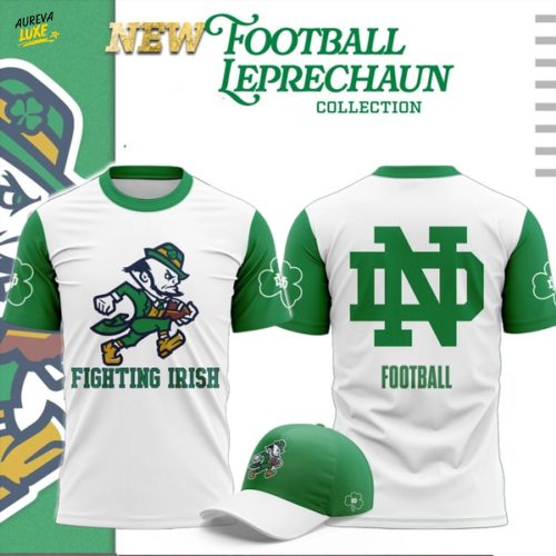 Men's Green/White Notre Dame Fighting Irish Leprechaun Icon T-shirt