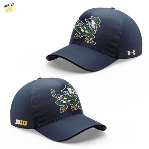 Men's Under Armour Navy Notre Dame Fighting Irish Hockey Leprechaun Cap