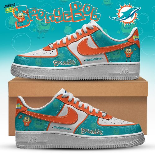 Miami Dolphins NFL x SpongeBob Limited Edition Air Force 1 | Cutest Drop of the Year