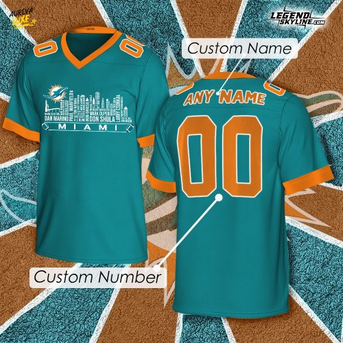 Miami Dolphins x Legend City Football Limited Edition Jersey-V-neck Short Sleeve Jersey