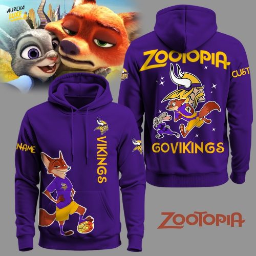 Minnesota Vikings Football Zootopia Hoodie 2025 Limited Edition-3D Unisex Hoodie