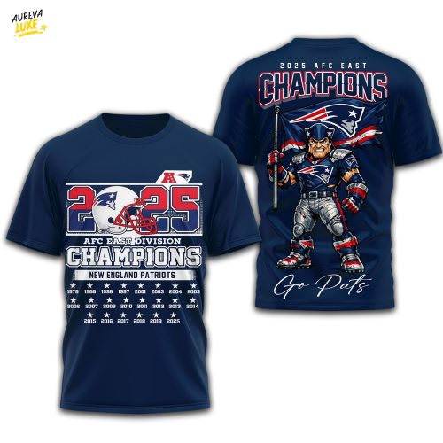 New England Patriots | Premium NFL 2025 AFC East Champions 3D Shirt TD