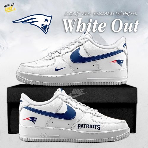 New England Patriots White Out 2025 Special Edition AF1 Sneakers