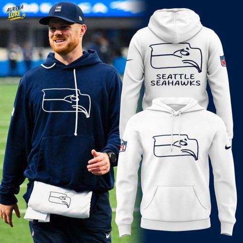 Official New Seattle Seahawks NFL Hoodie-White (Updated Version)