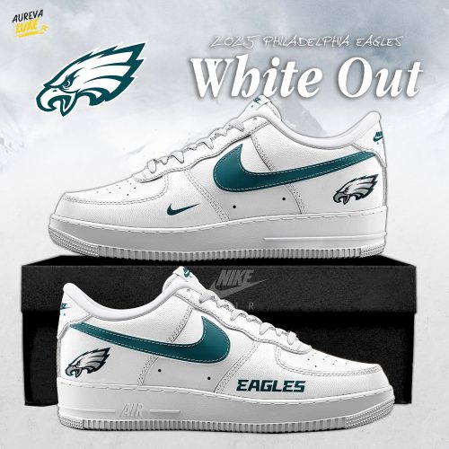 Philadelphia Eagles White Out 2025 Special Edition AF1 Sneakers