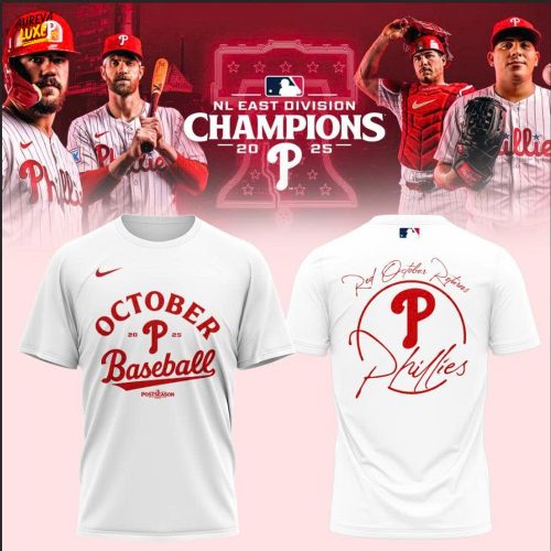 Philadelphia Phillies NL East Champions 2025 – Red October Returns Tee