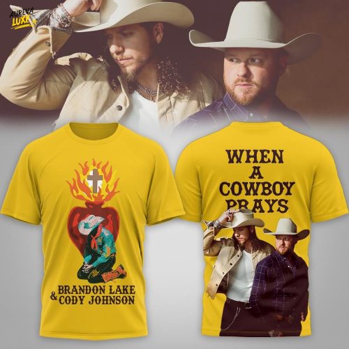 Premium Brandon Lake & Cody Johnson When a Cowboy prays 3D Shirt MM