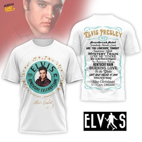 Premium ELV Birthday Celebration 3D Shirt MM