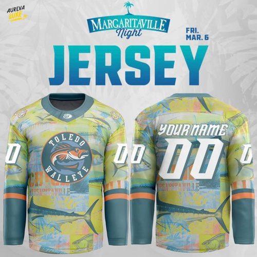 Toledo Walleye Hockey Margaritaville Special jersey