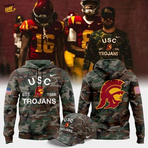 USC Trojans Football Coach Chad Savage Nike Camo Hoodie