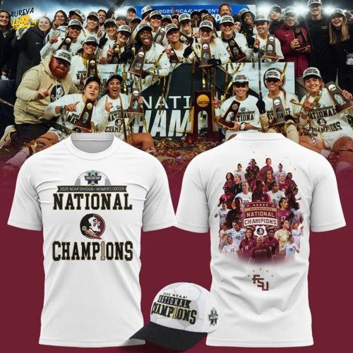 Unisex Champion White Florida State Seminoles 2025 NCAA Women's Soccer National Champions Locker Room Tee-V1(White)