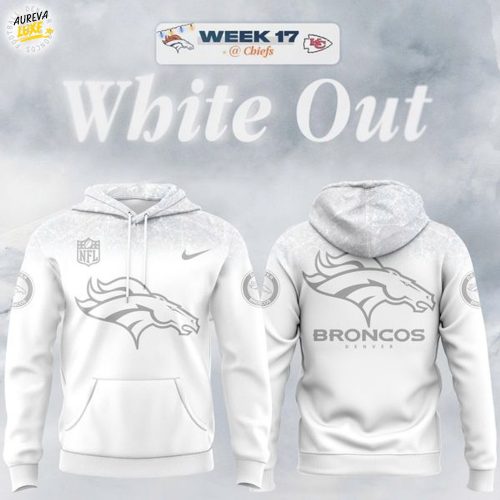 Unisex Nike Broncos White Out 2025 Hoodie