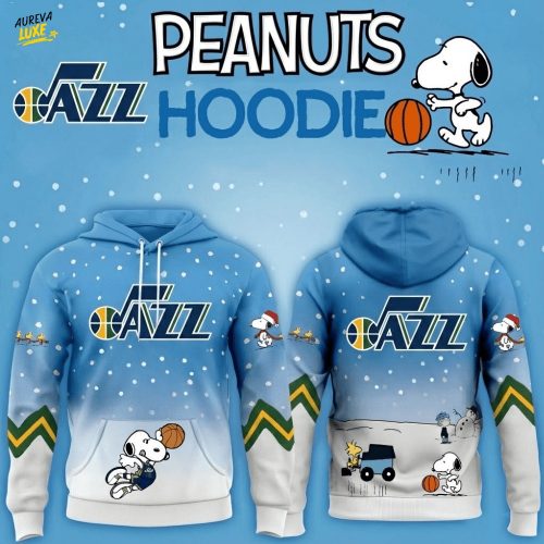 Utah Jazz Basketball Peanuts Hoodie 2025 Limited Edition-3D Unisex Hoodie