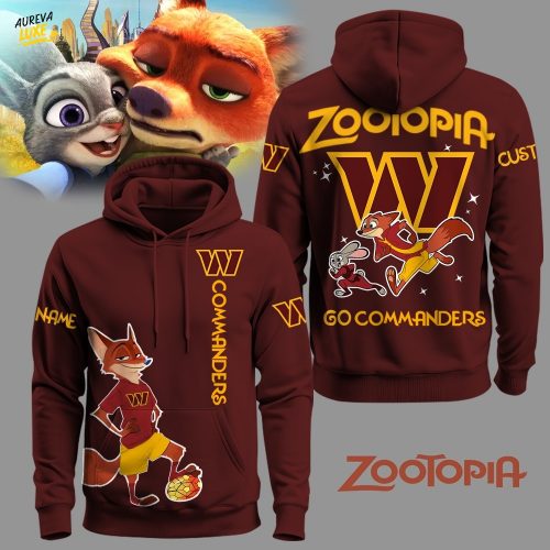 Washington Commanders Football Zootopia Hoodie 2025 Limited Edition-3D Unisex Hoodie