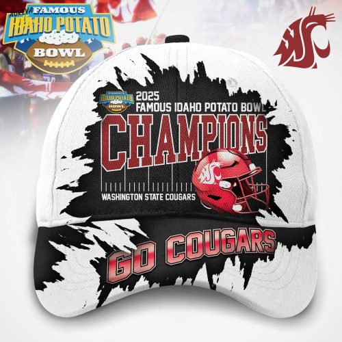 Washington State Cougars | Premium NCAA 2025 IDAHO POTATO BOWL CHAMPIONS Classic Cap TD
