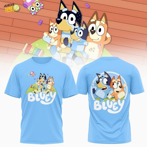 Bluey Family Playtime T-Shirt – Front & Back Print
