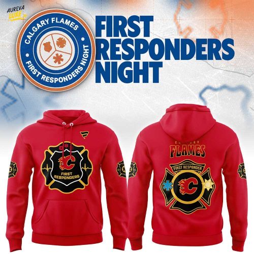 C Flames First Responders Night 2026 Red Hoodie V2