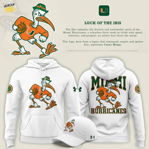 Canes Men’s Basketball "Luck of the Ibis" Limited Edition Hoodie - White