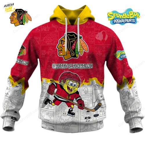 Chicago Blackhawks SpongeBob Hoodie