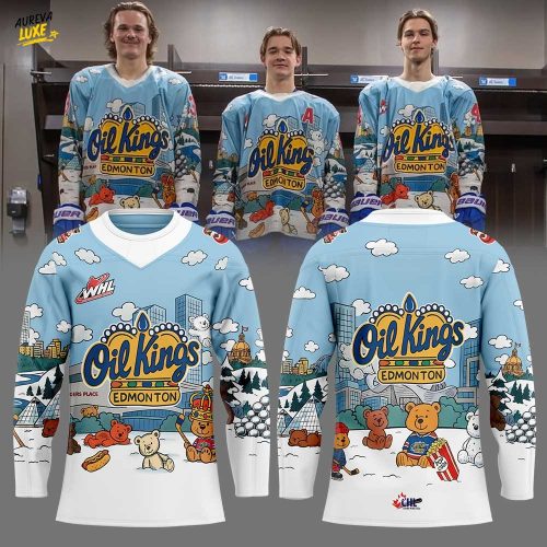 Edmonton Oil Kings 2025 Teddy Bear Toss Combo Hockey Jersey