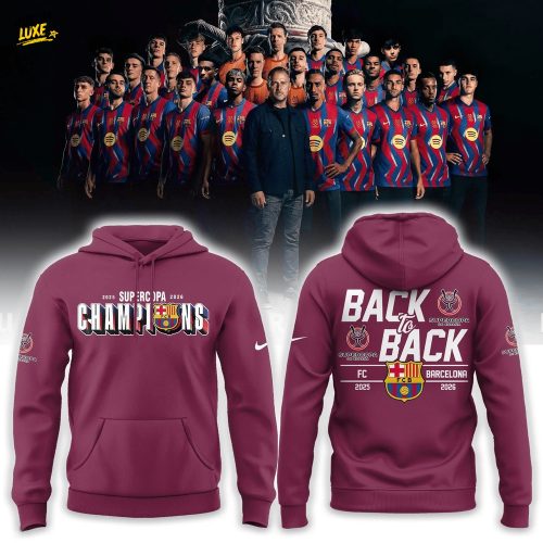 FC Barcelona 2025/26 Spanish Super Cup Champions 3D  Hoodie