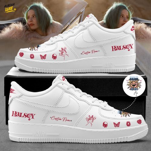 Halsey Back to Badlands Tour 2026 Signature White Custom Name Shoes AF