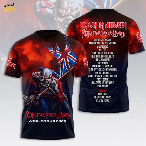 Iron Maiden 2026 World Tour 3D Apparel