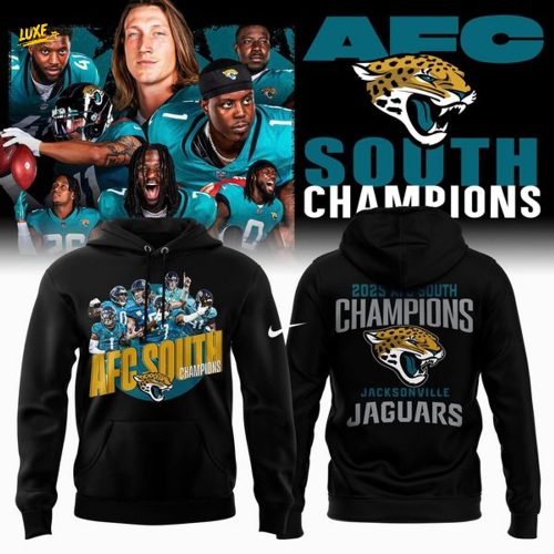 Jacksonville Jaguars 2025 NFC South Division Champions Hoodie - Black-V2