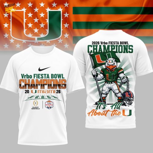 Miami Hurricanes | Premium NCAA Fiesta Bowl Champions 3D Shirt TD