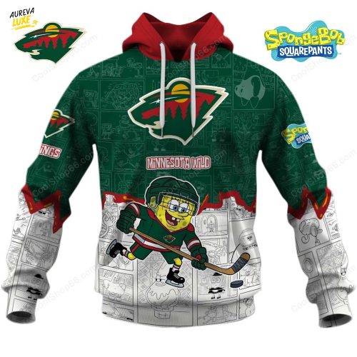 Minnesota Wild SpongeBob Hoodie