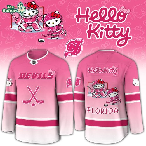 NJ Devils Special Hello Kitty Limited Edition Jersey