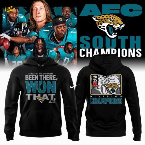 Official Jacksonville Jaguars 2025 AFC EAST Division Champions "Been There Won That" Hoodie - Black (Updated Version)-V3
