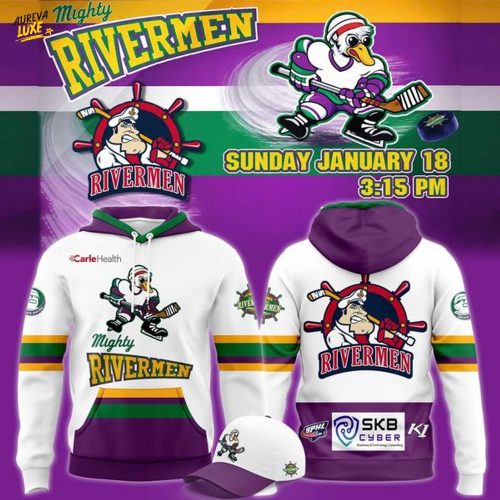 Official Peoria Rivermen Mighty Ducks Night Hoodie(Updated Version)