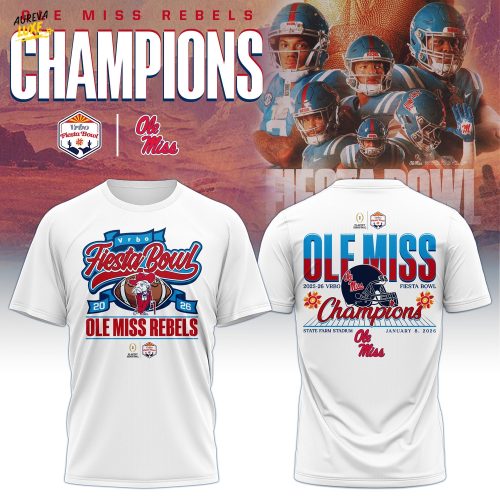 Ole Miss Rebels Special Fiesta Bowl Champions Limited Edition T.shirt #2