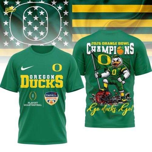 Oregon Ducks | Premium NCAA 2026 Orange Bowl Champions 3D Shirt TD