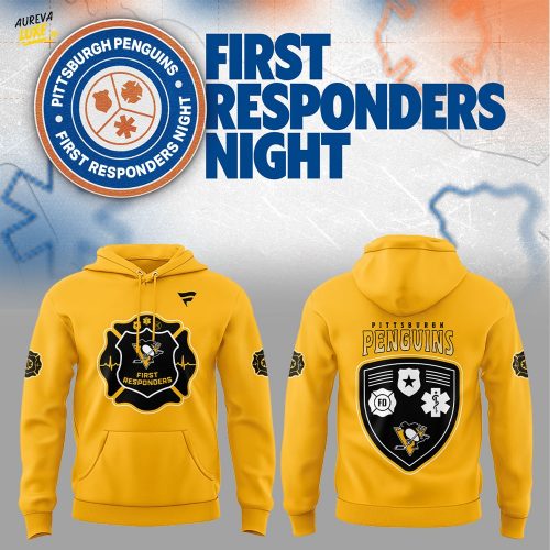 P Penguins First Responders Night Combo Yellow Hoodie