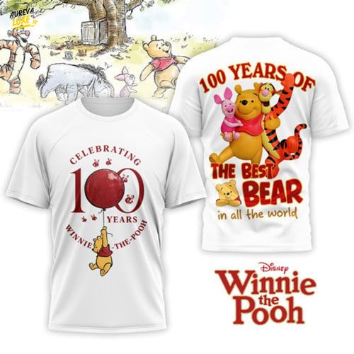 Premium Disney Winnie-the-Pooh 100th Anniversary 3D Shirt
